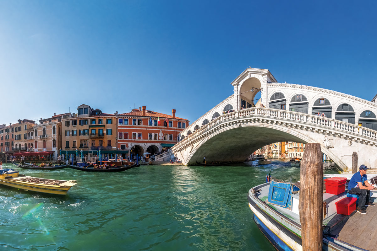 Italien Venedig - Rialtobrücke, Panorama