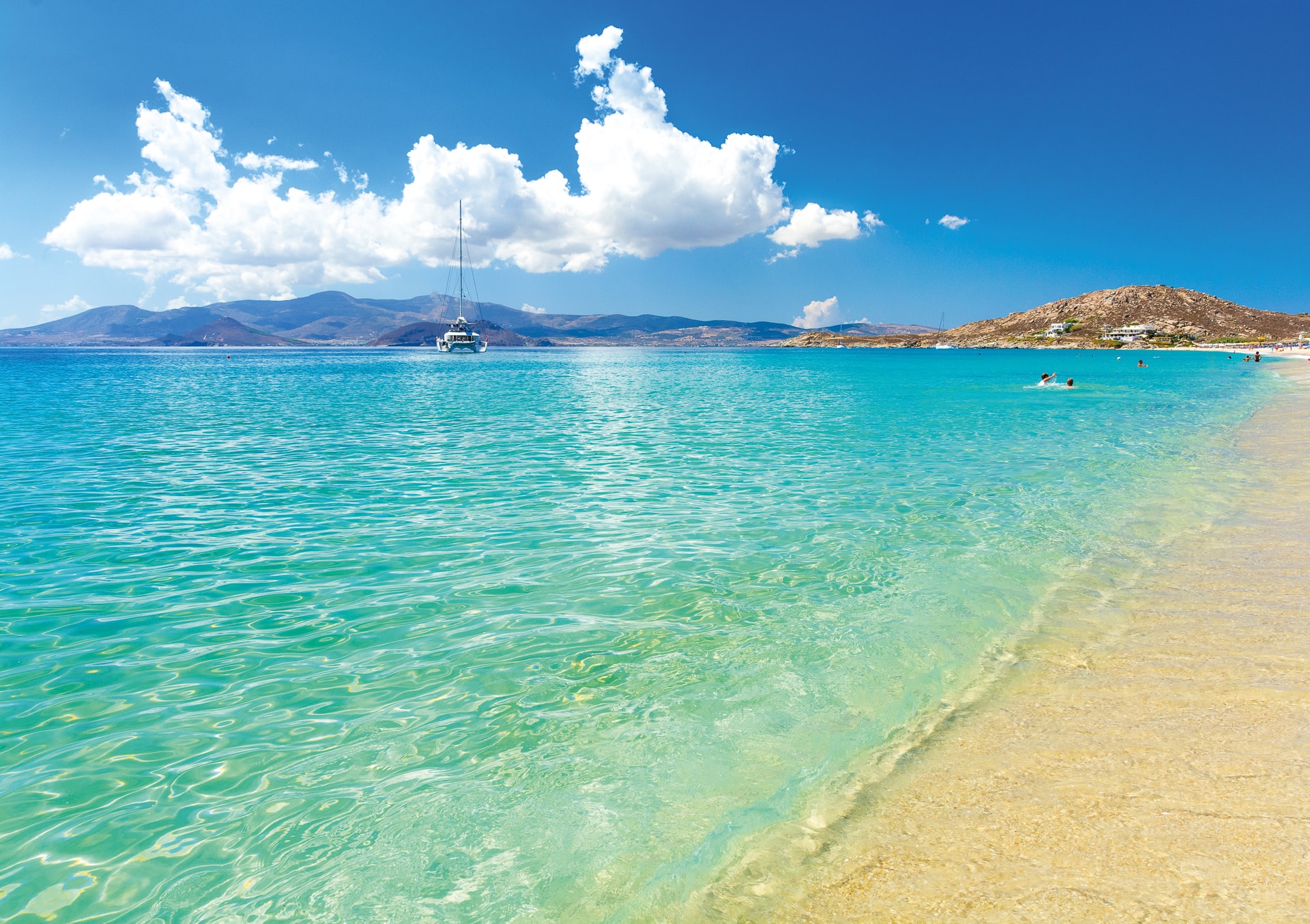Paradise,Beach,On,Naxos,Island,In,Greece,,Cyclades
