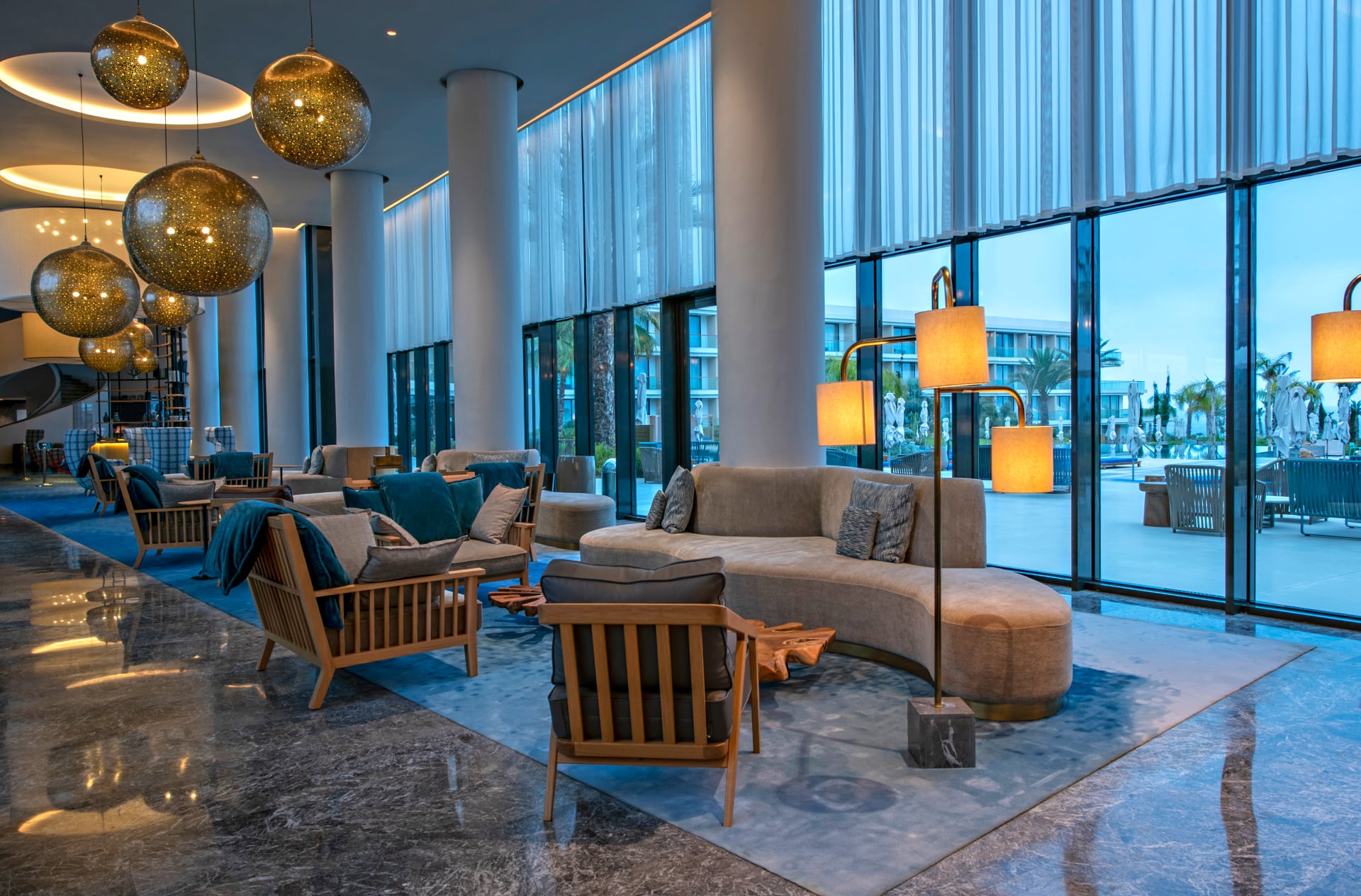Marokko Agadir Hyatt Regency Taghazou Lobby