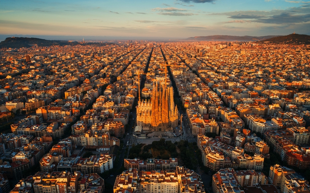Luftaufnahme der Sagrada Familia
