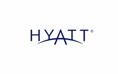 Hyatt-Logo auf weißem Hintergrund.