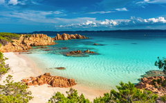 Amazing pink sand beach in Budelli Island, Maddalena Archipelago