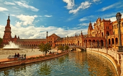 Plaza de España in Sevilla, Spanien