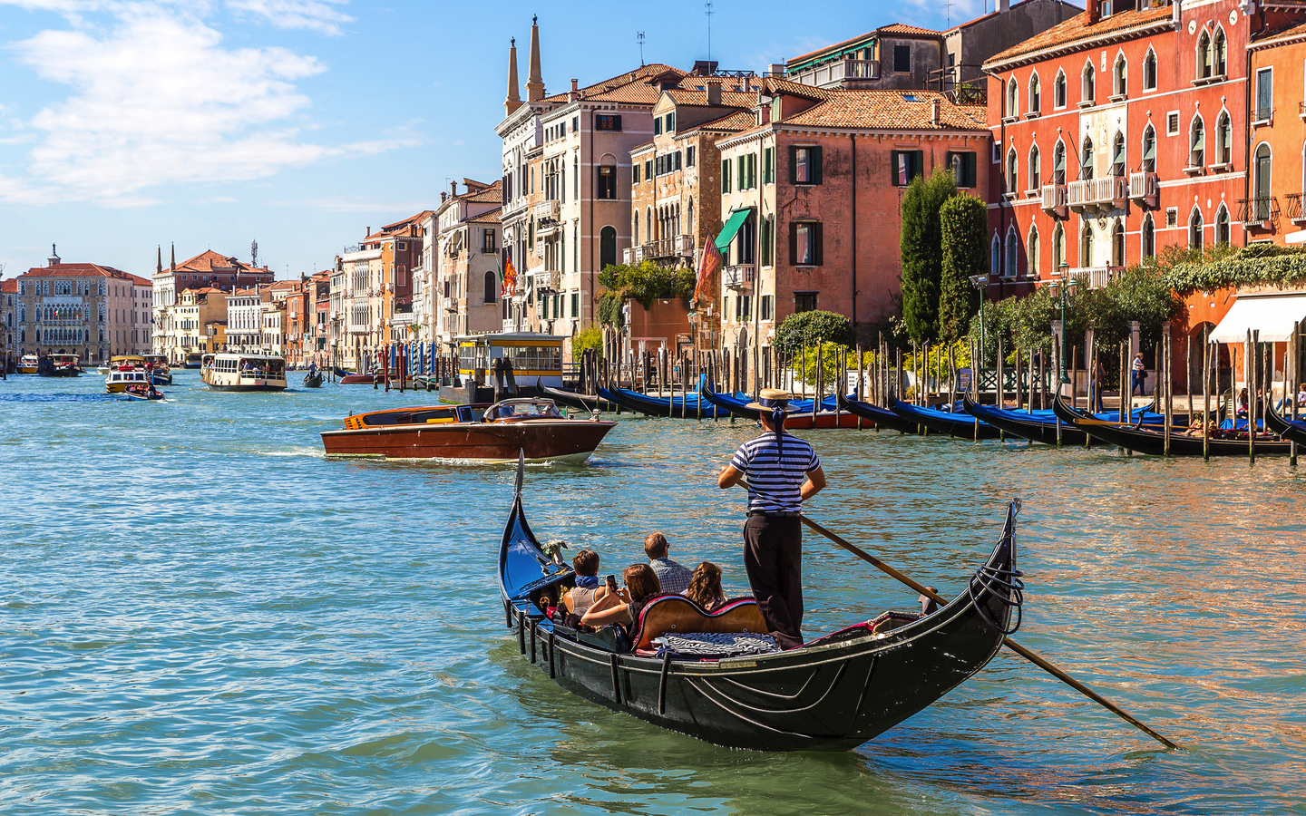 Gondel auf dem Canal Grande in Venedig
