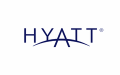 Hyatt-Logo auf weißem Hintergrund.