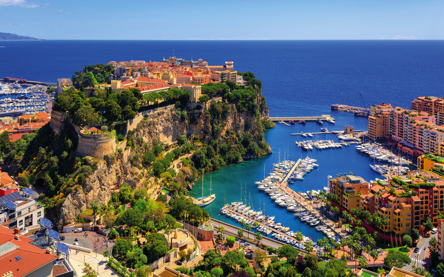 Prince Palace and old town of Monaco, France