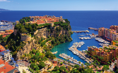 Prince Palace and old town of Monaco, France